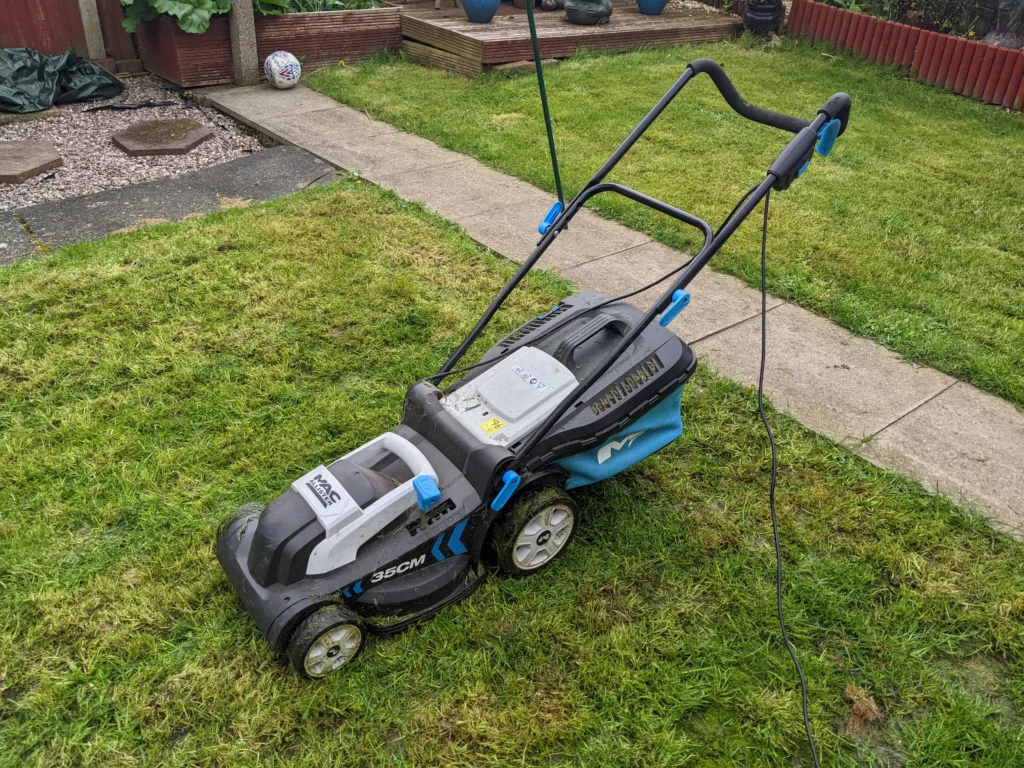 Corded, electric, mower,