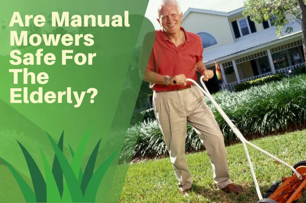 manual, cylinder, lawn, mower, elderly,