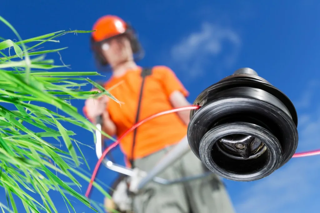 strimmer, close, up, cord, man, strimming,